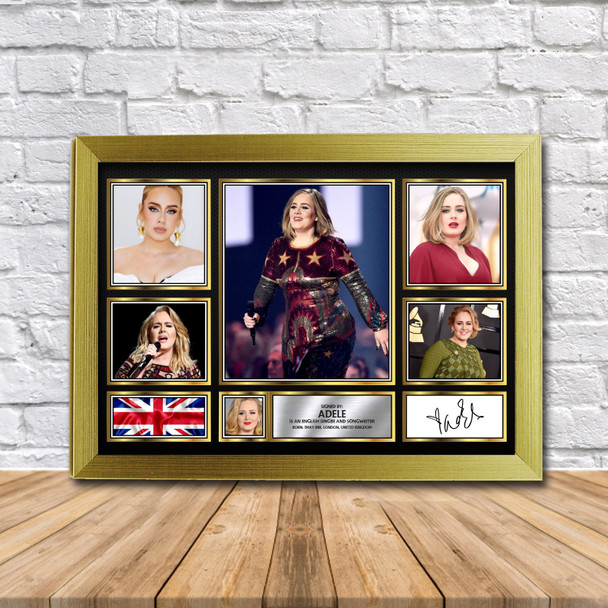 Adele Music Gift Framed Autographed Print