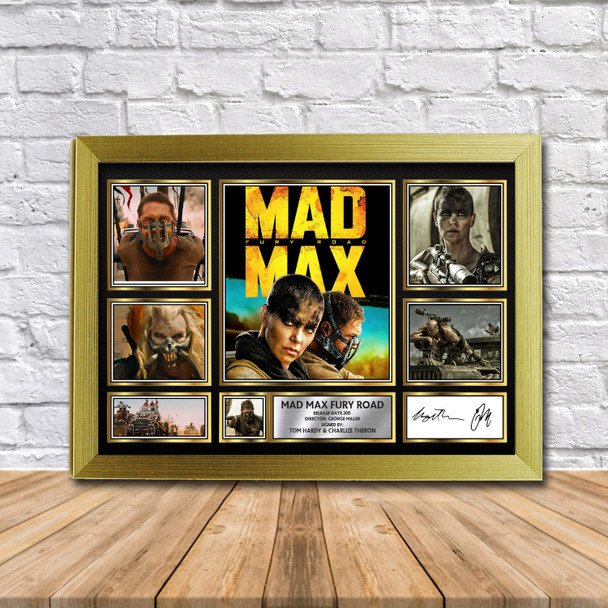 Mad Max Fury Road Movie Gift Framed Autographed Print Landscape