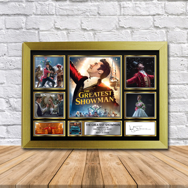 The Greatest Showman Movie Gift Framed Autographed Print Landscape