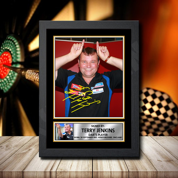 Terry Jenkins - Signed Autographed Darts Star Print