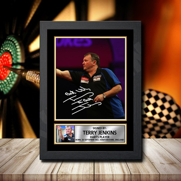 Terry Jenkins 2 - Signed Autographed Darts Star Print