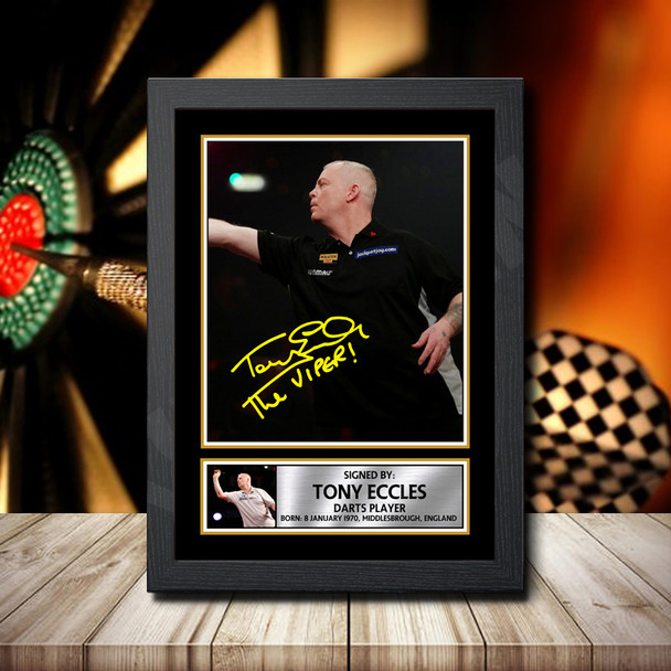 Tony Eccles - Signed Autographed Darts Star Print