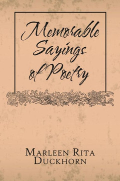 Memorable Sayings Of Poetry - 9781984511492