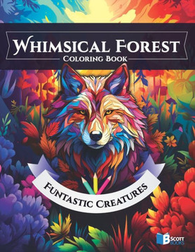 Whimsical Forest Coloring Book: Funtastic Creatures, Enchanted Forest Coloring Book For Kids, Adults