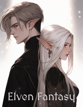 Elven Fantasy: Anime coloring book filled with Elves