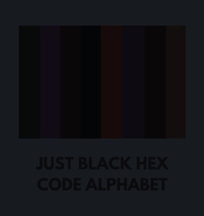 Just Black Hex Code Alphabet