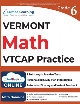 6th Grade Math Practice Workbook and Full-length Online Assessments: VTCAP Study Guide