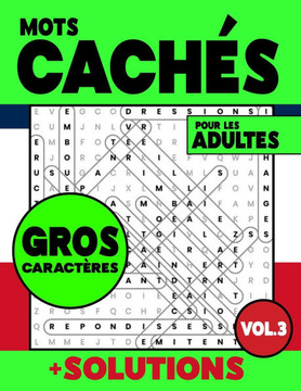 Mots m?? fran?is + solutions: 80 grilles jeux parfait pour les voyages cadeau no?