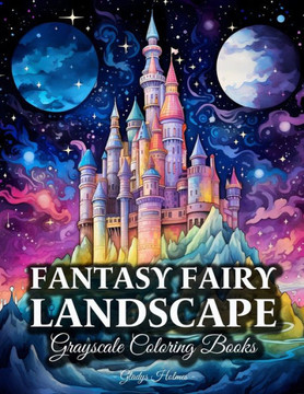 Fantasy Fairy Landscape: Whimsical World Fantasy Grayscale Coloring Books For Adults