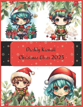 Gothic Kawaii Elf Christmas Coloring Book
