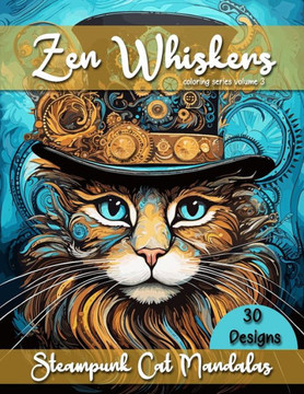 Zen Whiskers: Steampunk Cat Mandalas