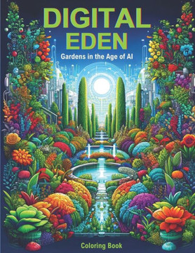 Digital Eden: Exploring the Symbiosis of Flora and Technology in the Age of AI: A Coloring Journey Through Futuristic Botanical Gard