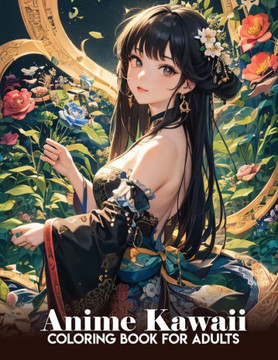 anime coloring book for adults: anime coloring book kawaii: Kawaii Anime Girls Coloring Book, Cute Illustrations and Adorable Manga Art for Teens and