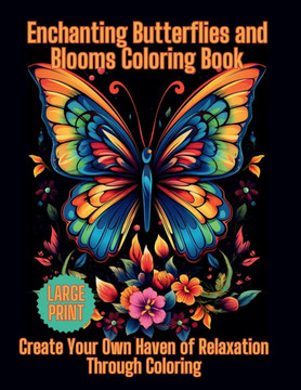 Enchanting Butterflies and Blooms Coloring Book: Create Your Own Haven of Relaxation Through Coloring