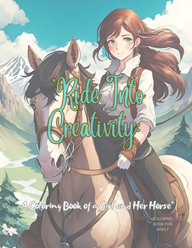 ""Ride Into Creativity: A Coloring Book of a Girl and Her Horse"" coloring book for adult