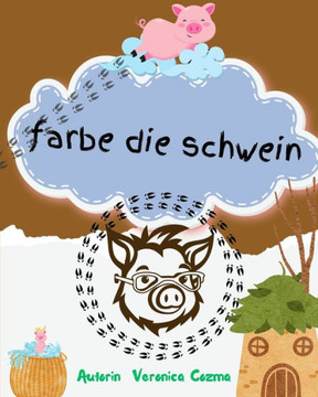 Farbe die Schwein: Tierzeichnungsserie