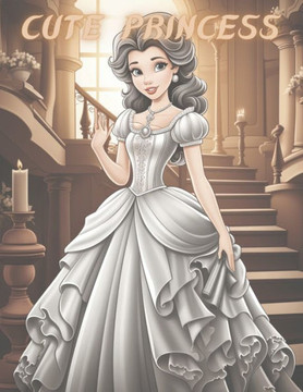 Cute Princess: Coloring book for girl