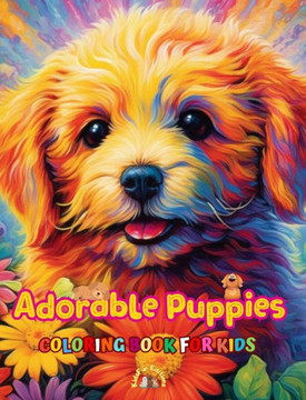 Adorable Puppies - Coloring Book for Kids - Creative Scenes of Joyful and Playful Dogs - Perfect Gift for Children: Cheerful Images of Lovely Puppies