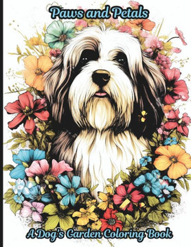 Paws & Petals Coloring Book: A 50-page coloring book that combines the charm of furry friends with the beauty of blooming flowers.