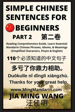 Simple Chinese Sentences for Beginners (Part 2) - Idioms and Phrases for Beginners (HSK All Levels) - Large Print