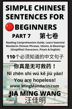 Simple Chinese Sentences for Beginners (Part 7) - Idioms and Phrases for Beginners (HSK All Levels) - Large Print