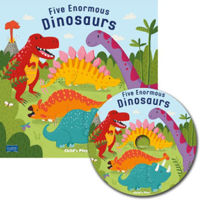 Five Enormous Dinosaurs (Classic Books with Holes Us Soft Cover with CD)