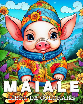 Maiale Libro da Colorare: Bellissime Immagini di Simpatici Maiali