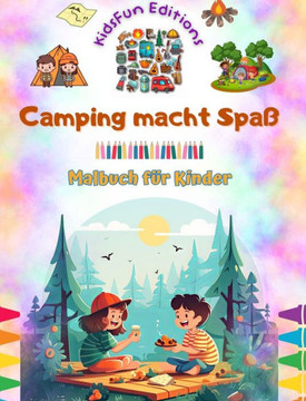 Camping macht Spaß - Malbuch für Kinder - Kreative und spielerische Designs, die das Leben im Freien fördern: Inspirierende Sammlung von bezaubernden