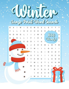 Winter Word Search, 1000 Words, Word Find Puzzle Book: Winter Activity Book for Adults, Large Print - Large Print