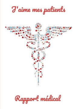 Carnet rapport medical infirmier(e)- intérieur couleur: 100 pages - Double page par patient
