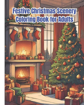 Festive Christmas Scenery Coloring Book for Adults: Charming Christmas Coloring Pages Featuring Beautiful Winter Scenes / Winter Coloring Book for Wom