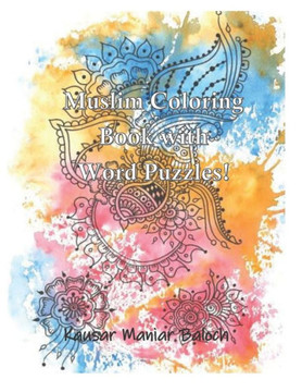 Muslim Coloring Book with Word Puzzles
