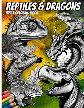 Reptiles & Dragons Adult coloring book calming and relaxing