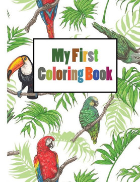 My First Coloring Book: Paint by Sticker Kids Zoo Animals