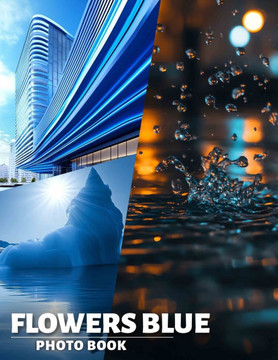 Flowers Blue Photo Book: Stunning Collection Of 40 Floral Images In Various Shades Of Blue For Relaxation