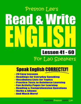 Preston Lee's Read & Write English Lesson 41 - 60 For Lao Speakers