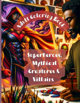 Adult Coloring Book: Superheroes, Mythical Creatures & Villains