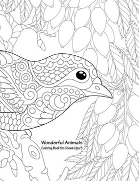 Wonderful Animals Coloring Book for Grown-Ups 5