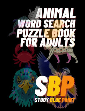 Animal Word Search Puzzle Book For Adults