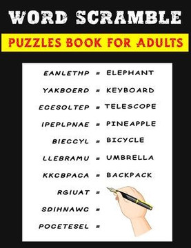 Word Scramble Puzzles Book for Adults