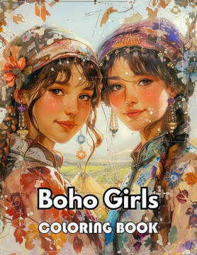 Boho Girls Coloring Book: New Edition 100+ Unique and Beautiful High-quality Designs