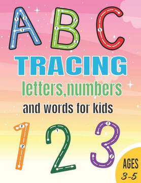 Tracing Letters Numbers and Words for Kids: Alphabet Line Tracing, Letters and numbers tracing, write worksheet book for the Practice of Kids, Trace t