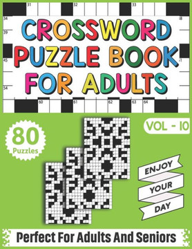Crossword Puzzle Book For Adults: Quick Daily 80 Fun and Relaxing Crossword Puzzles Book For Adult Puzzle Fans - Large Print