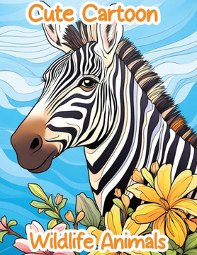Cute Cartoon Wildlife Animals: Simple Bold and Easy Woodland Escape Coloring Book for Kids