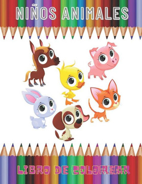 Niños Animales - Libro de Colorear