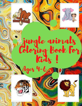 jungle animals Coloring Book For Kids: 8.5× 11 inch /21.5 × 27.94 cm /52 pages Coloring Book Pattern Design in Matt Cover