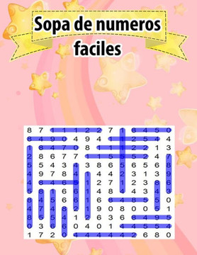 Sopa de numeros faciles: juegos de numeros educativos- Letra Grande -Una actividad para estimular la memoria visual y la atencion