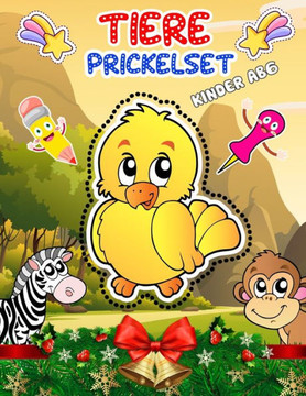 Prickelset Kinder Tiere Ab 6: 50 Prickelbilder Set Kinder zu Prickeln Und Ausmalen Für Kinder Ab 5 - 7 - Prickel-set Tiere Lerne Schneiden, Legen,