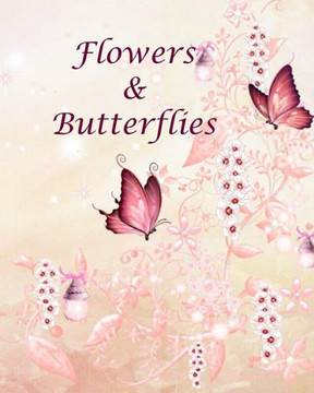 Flowers & Butterflies: Coloring book for mind relaxation