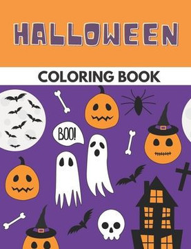Halloween Coloring Book: Kids Book Happy Fun Designs Witches Pumpkin Ghost